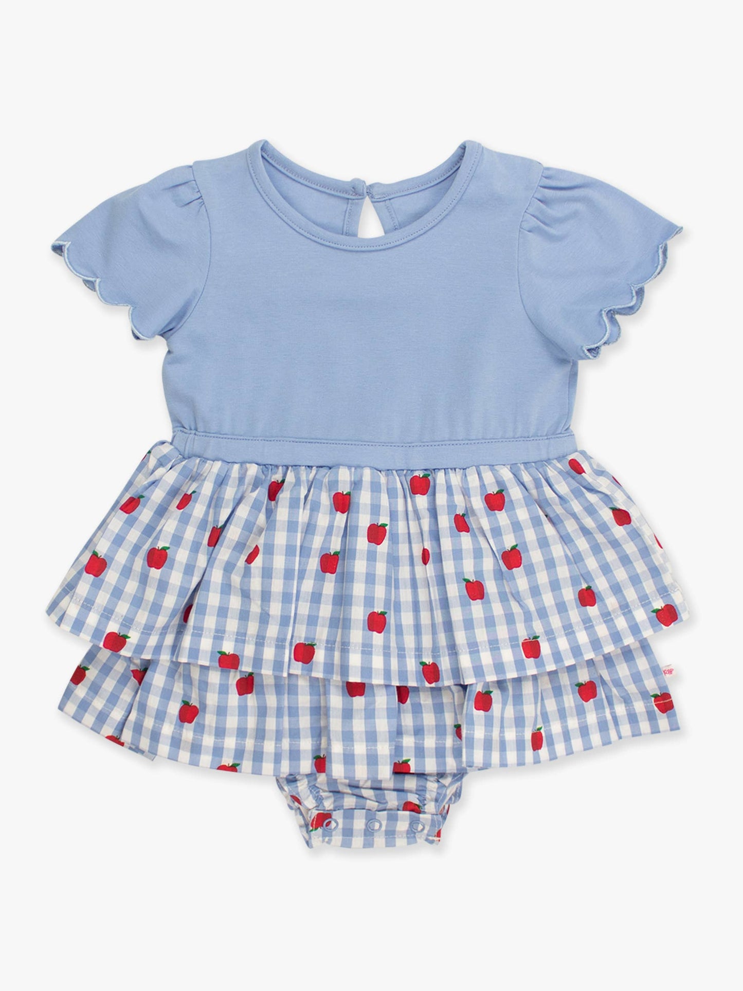 Baby Girls Apple Orchard Classic Gingham Short Sleeve Skirted Romper
: Blue / 12-18m