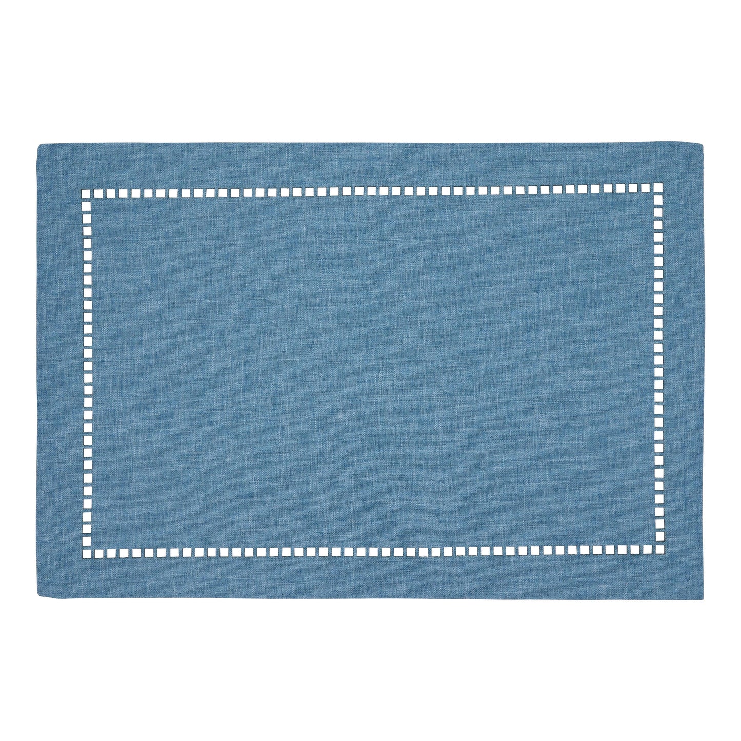 Laser-Cut Hemstitch Placemat: Navy Blue / 13"x19" - Edwina Alexis