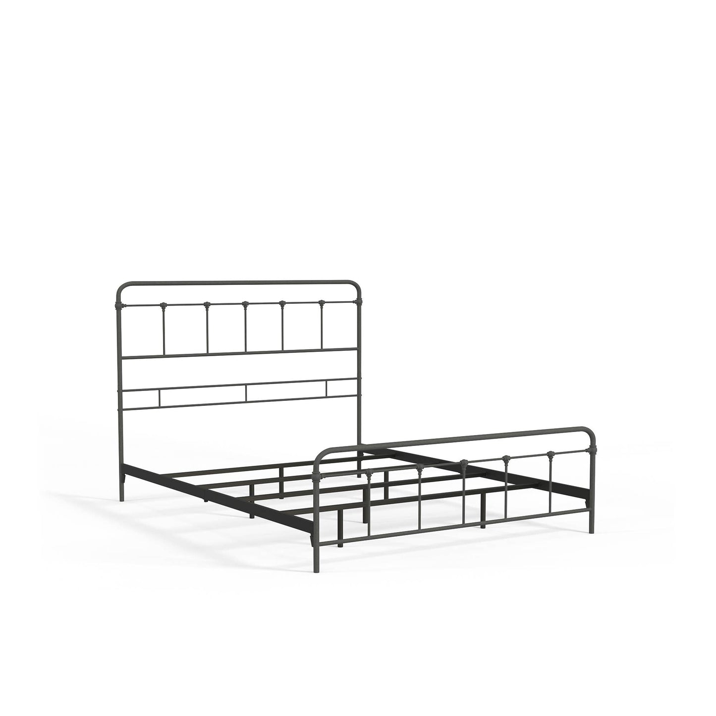 Vintage Style Black Finish Folding Bed Frame: Queen - Edwina Alexis