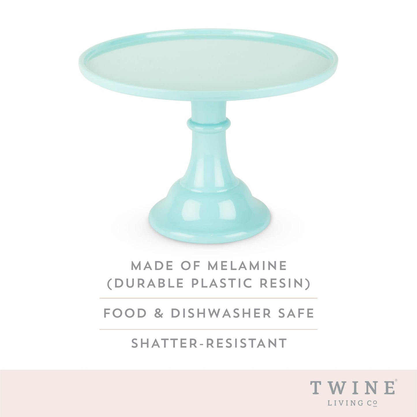 11.5" Collapsable Melamine Cake Stand - Mint - Edwina Alexis