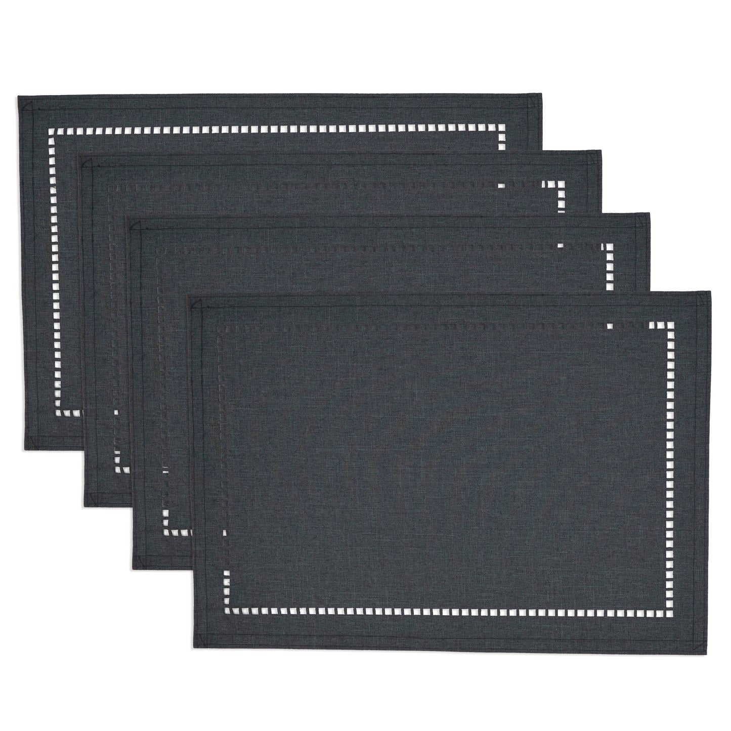 Laser-Cut Hemstitch Placemat: Navy Blue / 13"x19" - Edwina Alexis