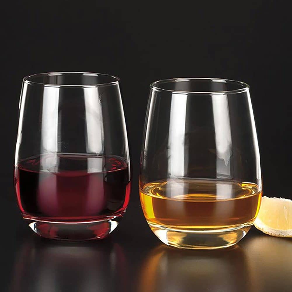 Libbey Stemless Glasses, Clear, 15.25-ounce, Set of 12 - Edwina Alexis
