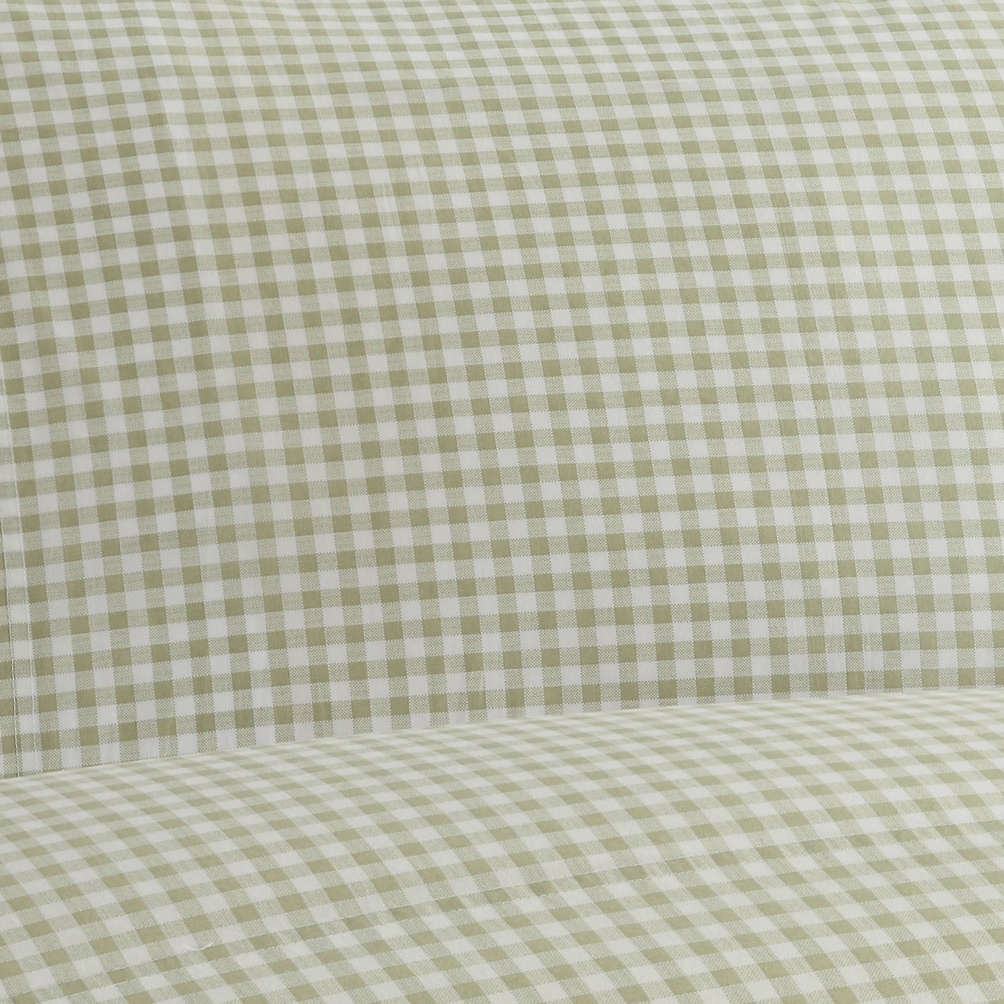 GINGHAM PRT SHEET SET TW GREEN - Edwina Alexis