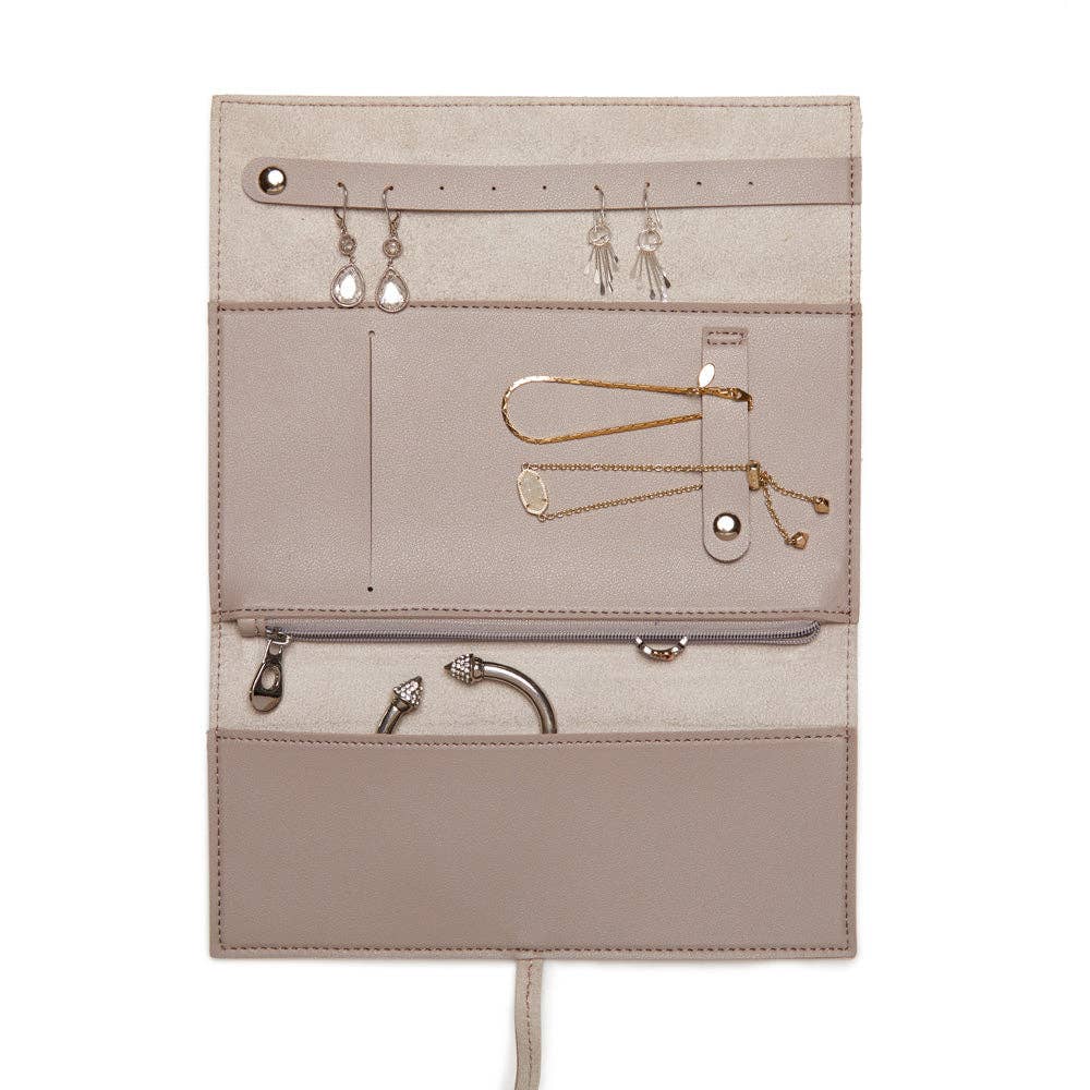Croft Avenue Luna Travel Jewelry Roll: Navy-3046 - Edwina Alexis