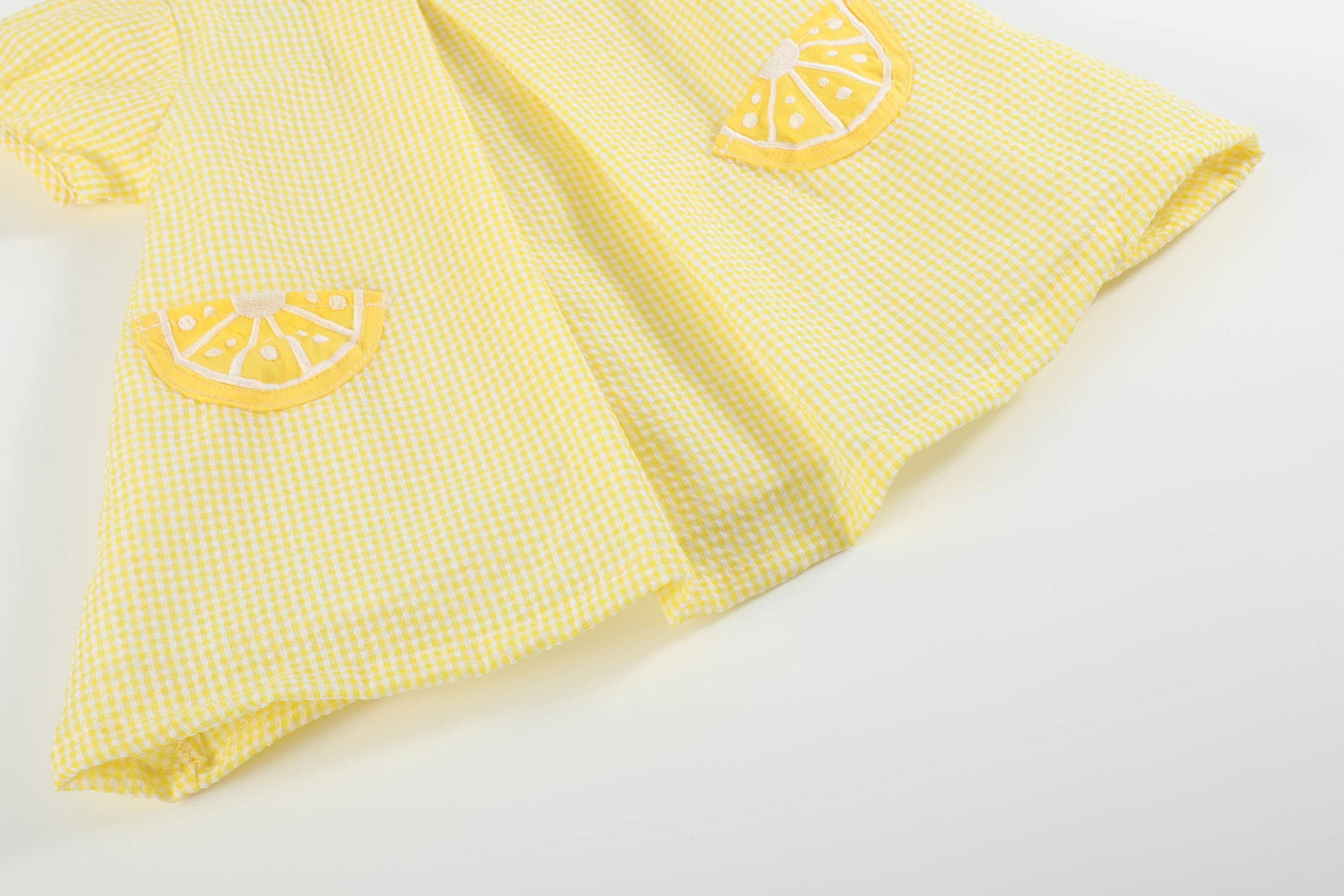 Yellow Lemon Dress and Panty Cover Set: 12-18M