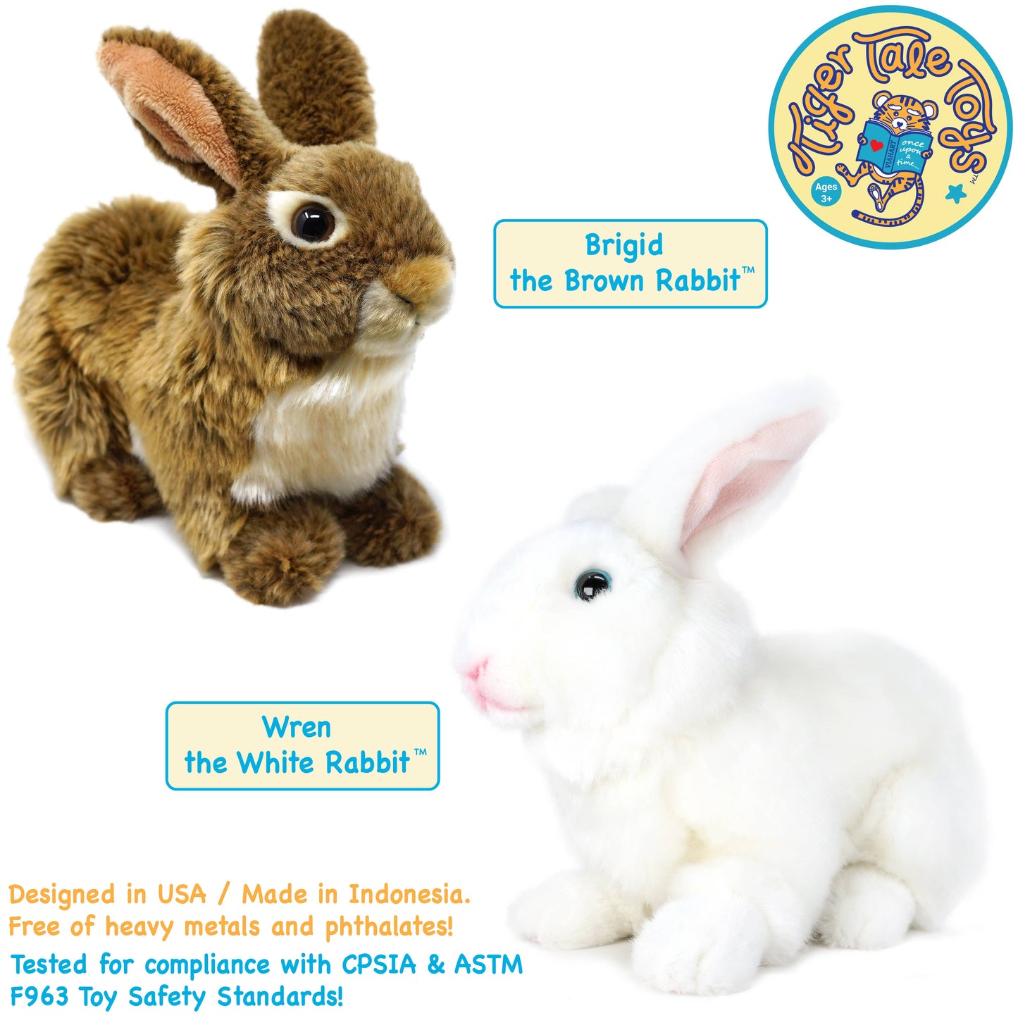 Brigid the Brown Rabbit | 10 Inch Stuffed Animal Plush - Edwina Alexis