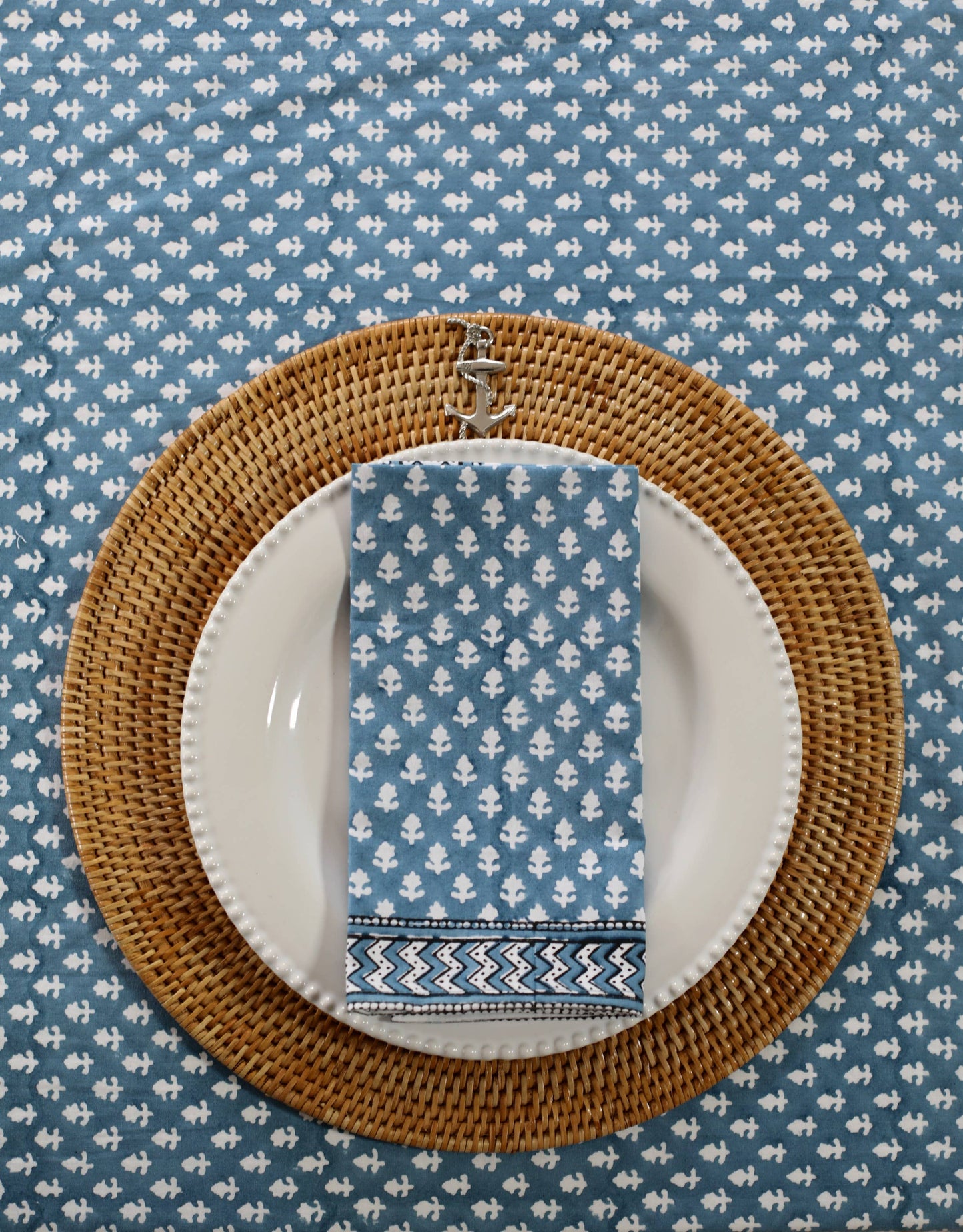 Tablecloth Anouk Blue: 60x125 - Edwina Alexis