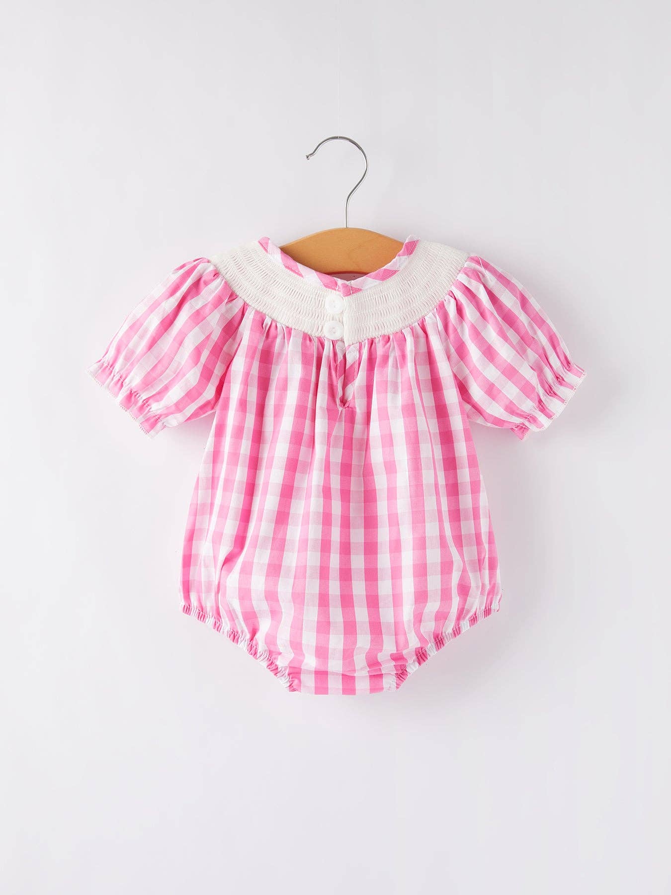 Horse Embroidery Smocking Girls Romper: 3M - Edwina Alexis