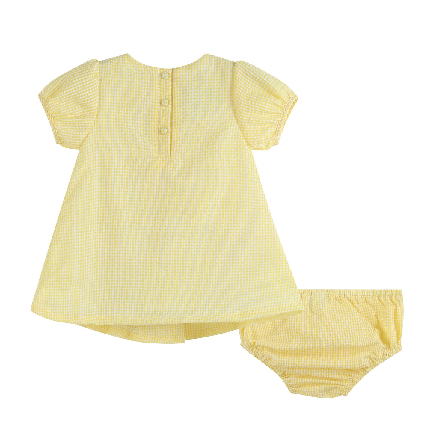 Yellow Lemon Dress and Panty Cover Set: 12-18M