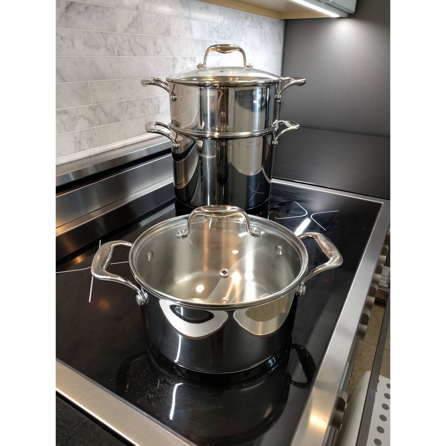 Stainless Steel Ceramic Nonstick 10pc Cookware Set PTFE Free: Housewarming - Edwina Alexis