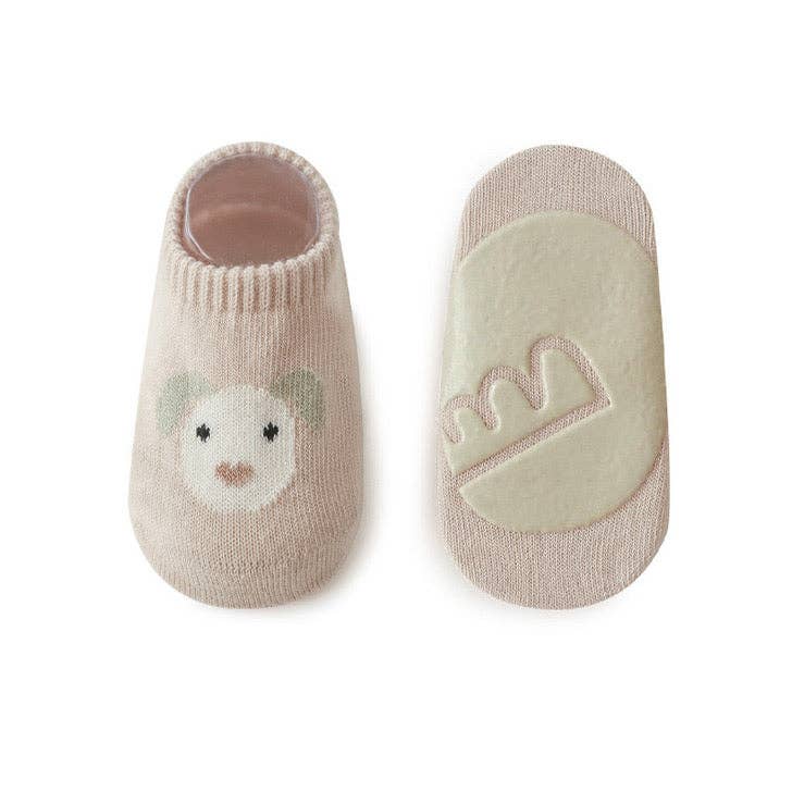 Kids Girl Embroidered Pattern Non-Slip Floor Soft Socks: White / S (0-1Y) - Edwina Alexis