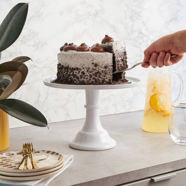 11.5" Collapsable Melamine Cake Stand - White - Edwina Alexis
