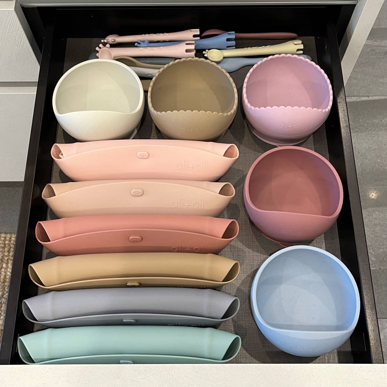 Silicone Baby Bib Roll Up & Stay Closed (True Pink) - Edwina Alexis