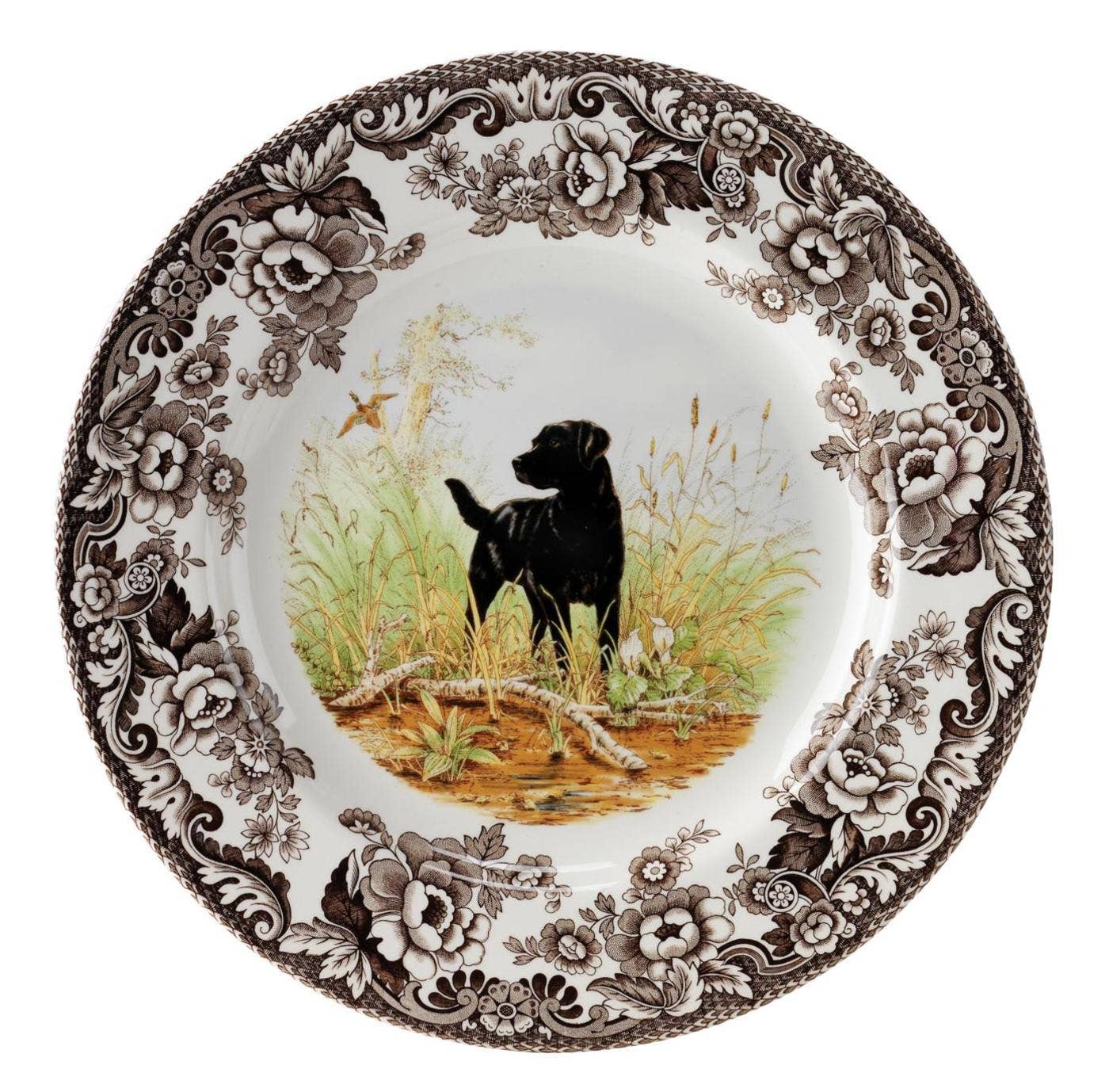 Spode Woodland Dinner Plate 10.5 in (Blk Lab) - Edwina Alexis