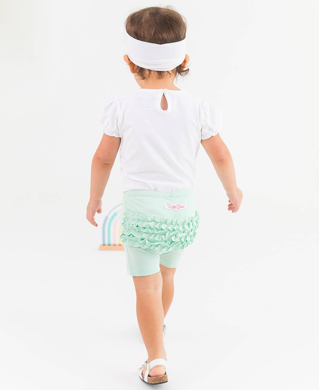 Baby Girls White Knit Puff Short Sleeve Bodysuit: White / 12-18m