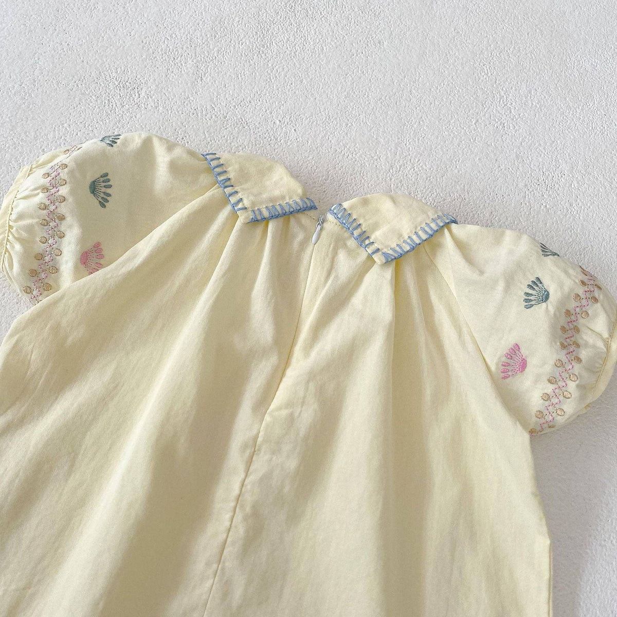Baby 2-Piece Embroidered Flower Rustic Apricot Set