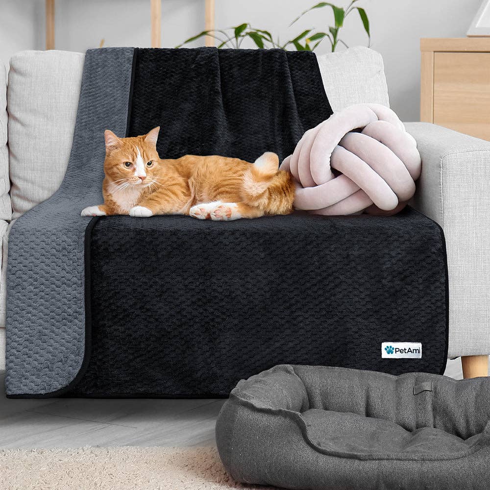 Waterproof Waffle Textured Pet Blanket: Taupe / X-Large - 60" x 80" - Edwina Alexis