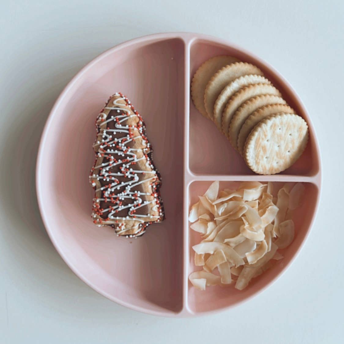 Baby Plate with Suction and Divided Portions (Pink) - Edwina Alexis