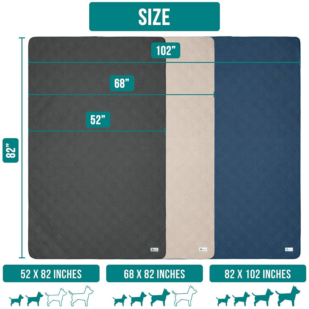 Waterproof Pet Furniture Cover Couch Protector: Charcoal / 68" x 82" - Edwina Alexis