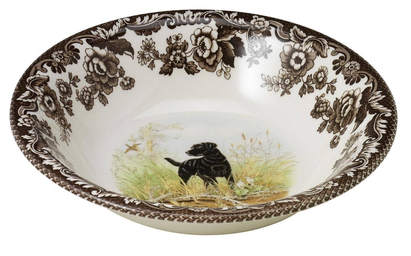 Spode Woodland Ascot Cereal Bowl 8 inch (Black Labrador Retr - Edwina Alexis