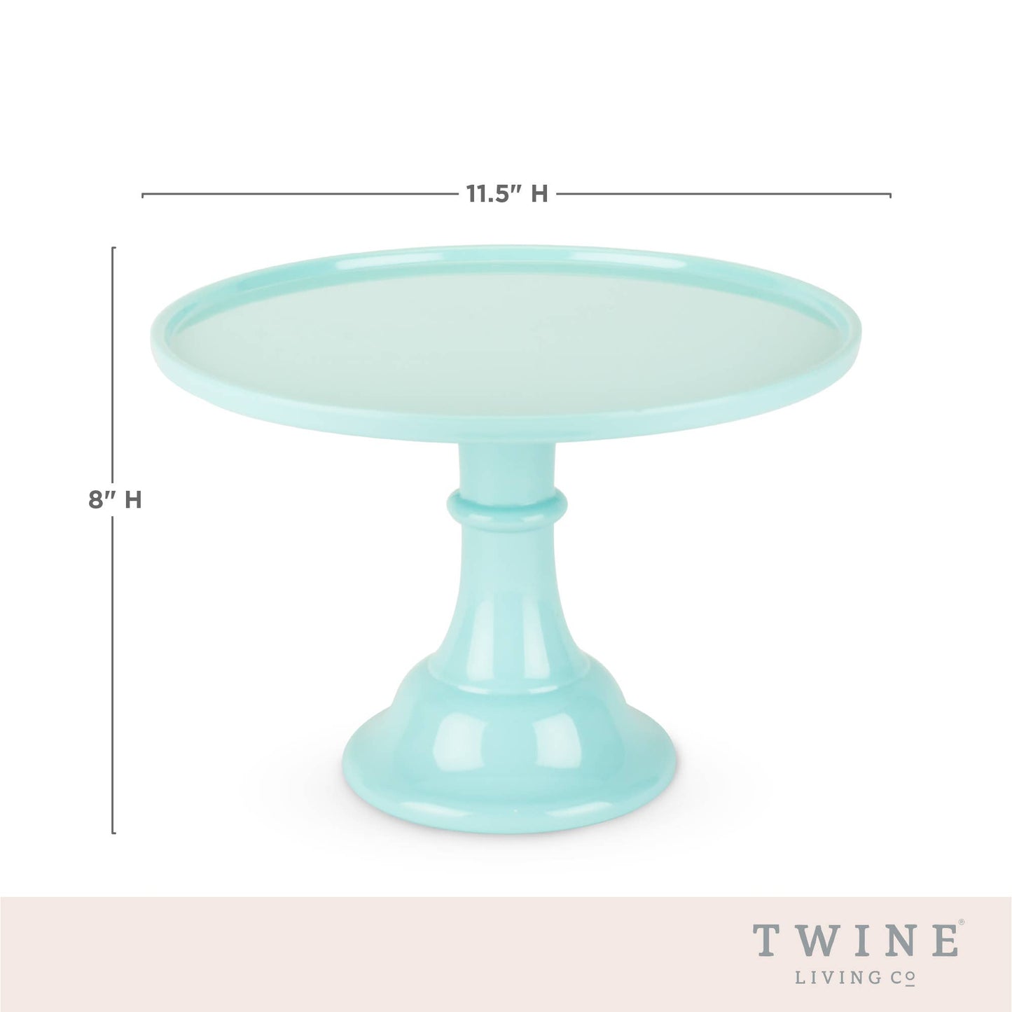 11.5" Collapsable Melamine Cake Stand - Mint - Edwina Alexis