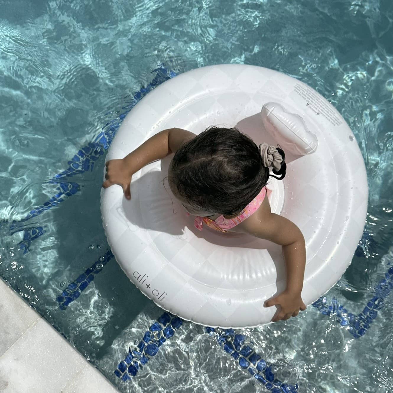 Ali+Oli Baby Swim Seat Ring Pool Float (Checkers) - Edwina Alexis