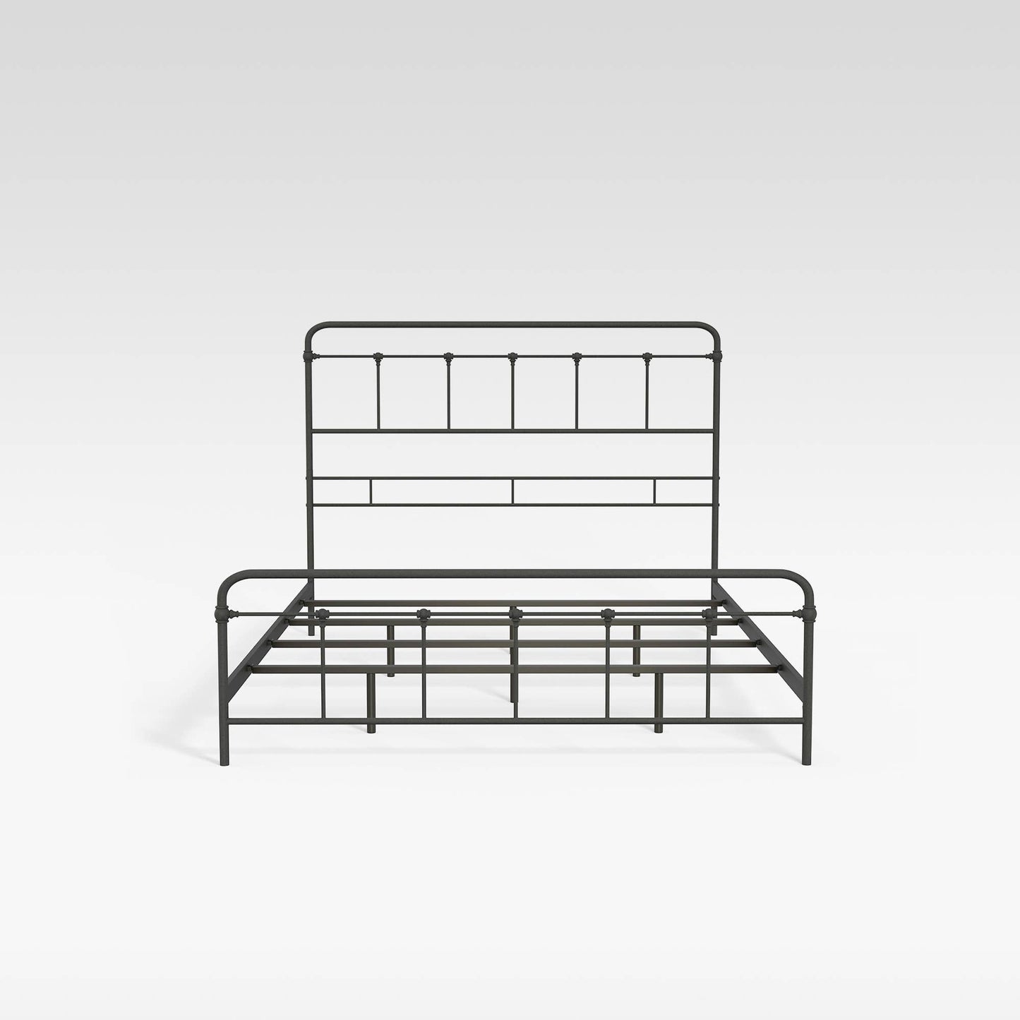 Vintage Style Black Finish Folding Bed Frame: Queen - Edwina Alexis