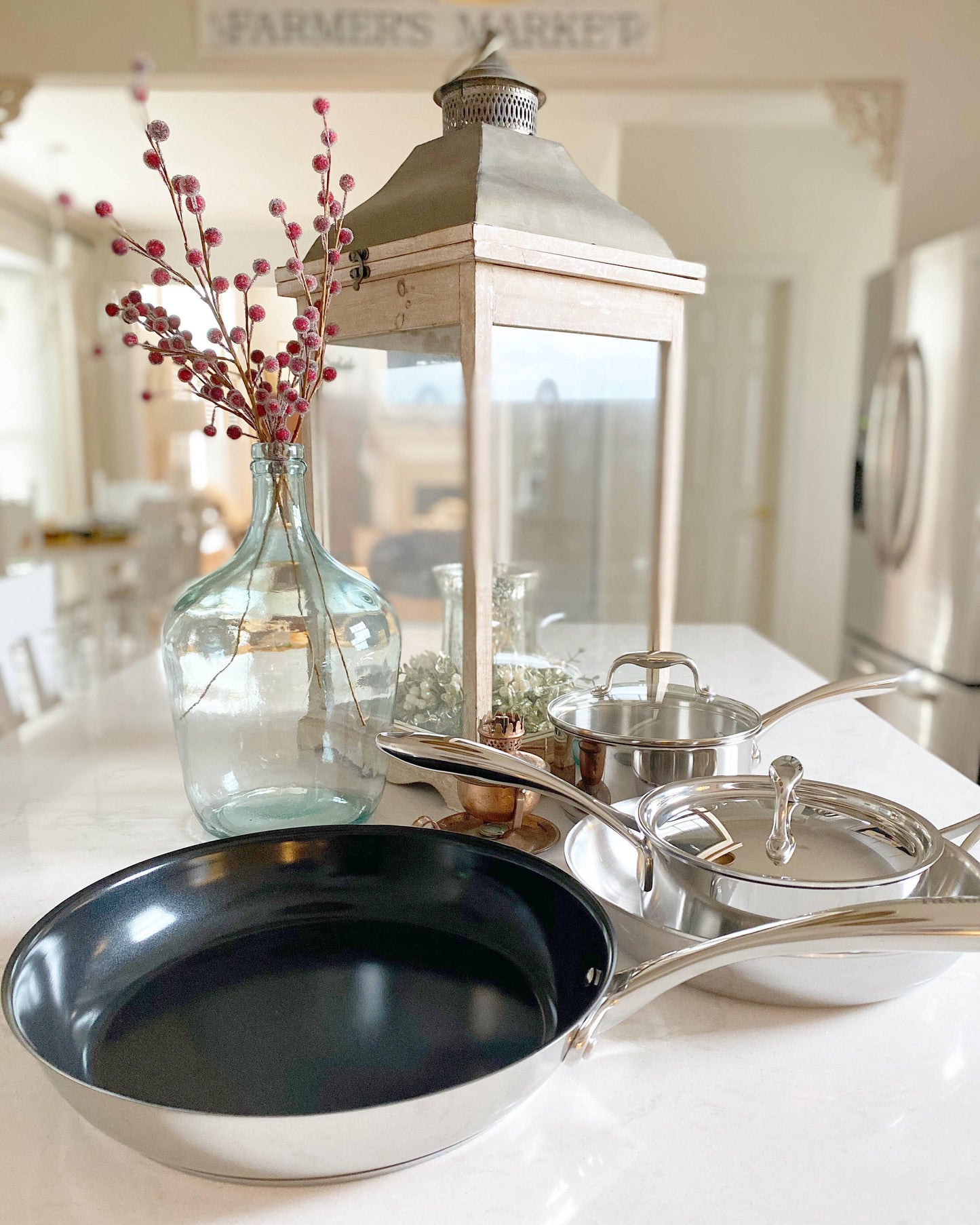 Stainless Steel Ceramic Nonstick 10pc Cookware Set PTFE Free: Housewarming - Edwina Alexis