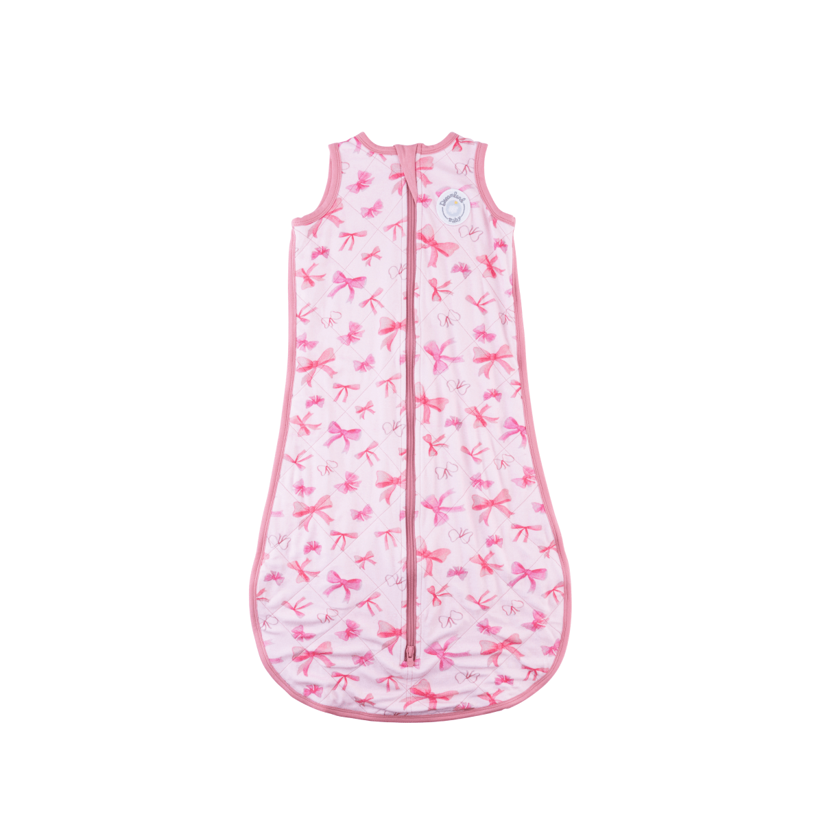 Bamboo Classic Sleep Sack (Non-weighted) - Pink Bows: 12 - 24 Months - Edwina Alexis
