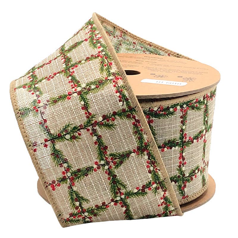 2 1/2" Wired Ribbon | "Metallic Net" Gold | 10 Yard Roll - Edwina Alexis