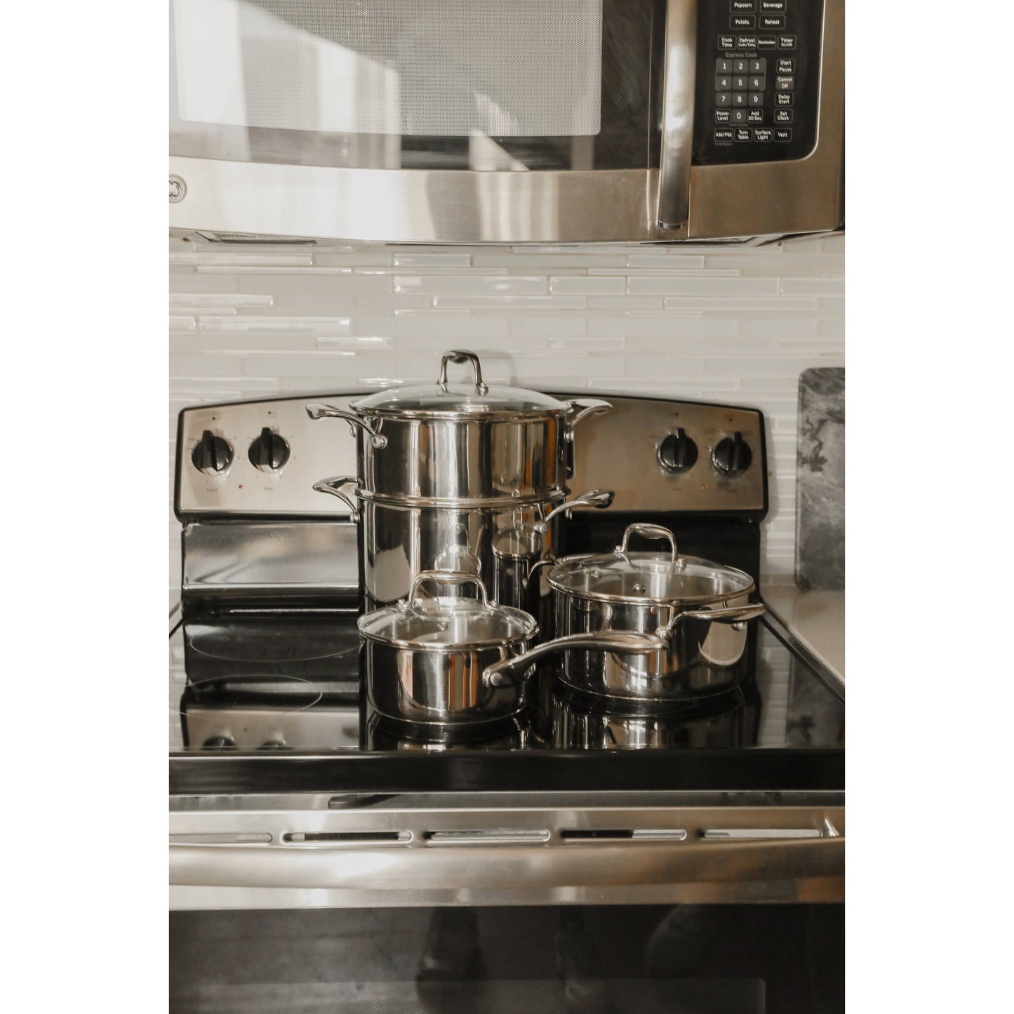 Stainless Steel Ceramic Nonstick 10pc Cookware Set PTFE Free: Housewarming - Edwina Alexis