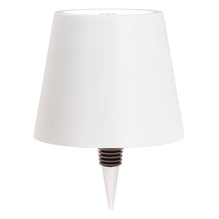 Classic Shade LED Bottle Stopper Light-5"H: Black