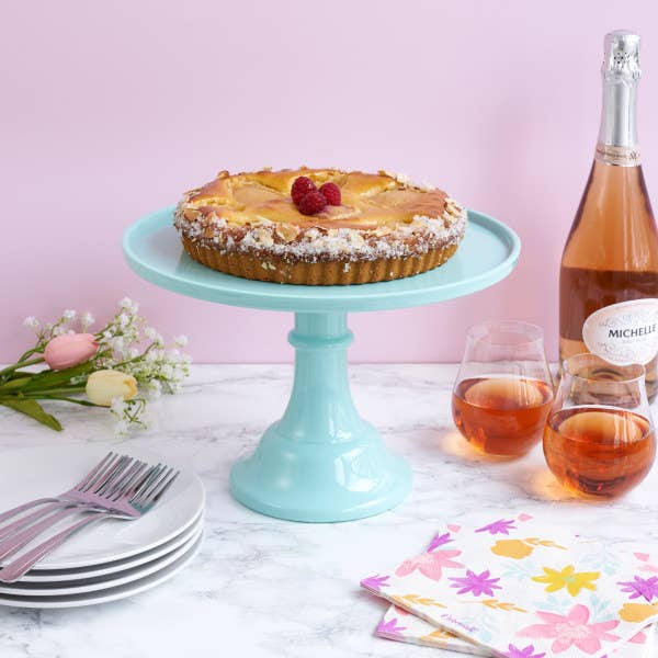 11.5" Collapsable Melamine Cake Stand - Mint - Edwina Alexis
