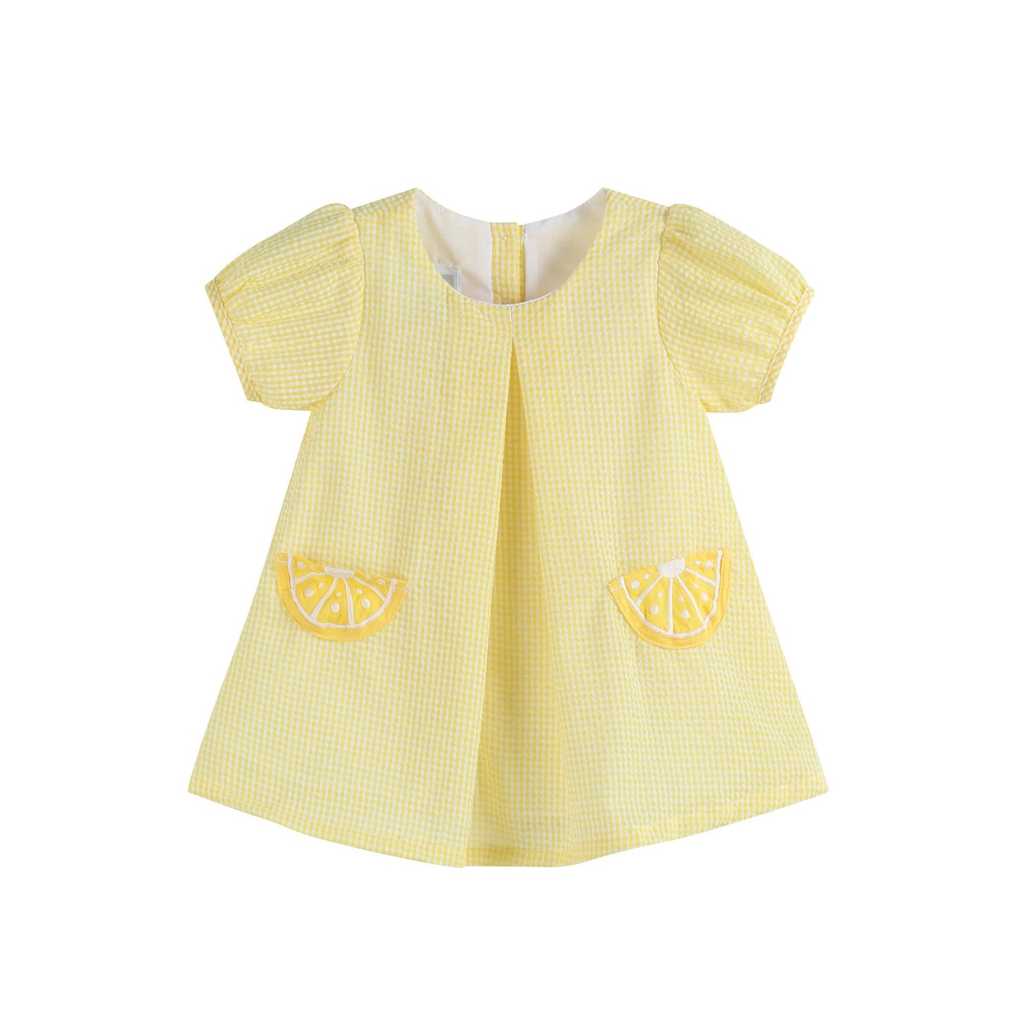 Yellow Lemon Dress and Panty Cover Set: 12-18M