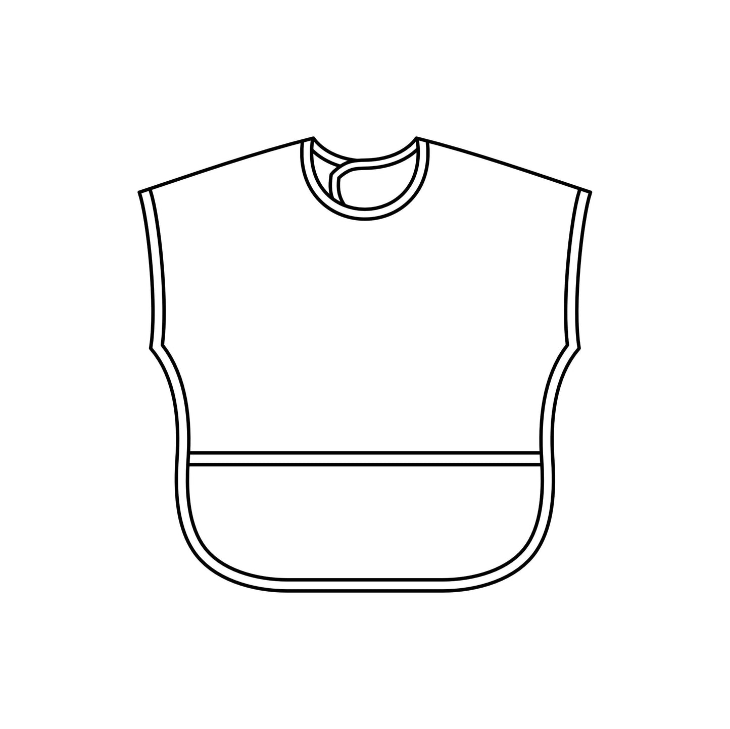 Smock Bib for Baby & Toddler Short Sleeve (Pink Flowers) - Edwina Alexis