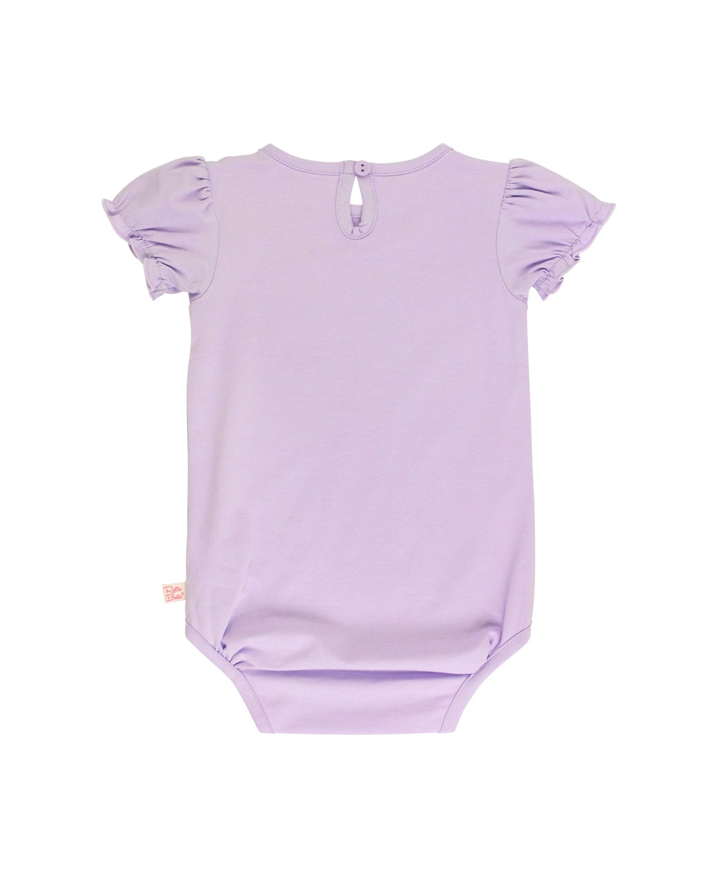Baby Girls Lavender Knit Puff Short Sleeve Bodysuit: Purple / 12-18m