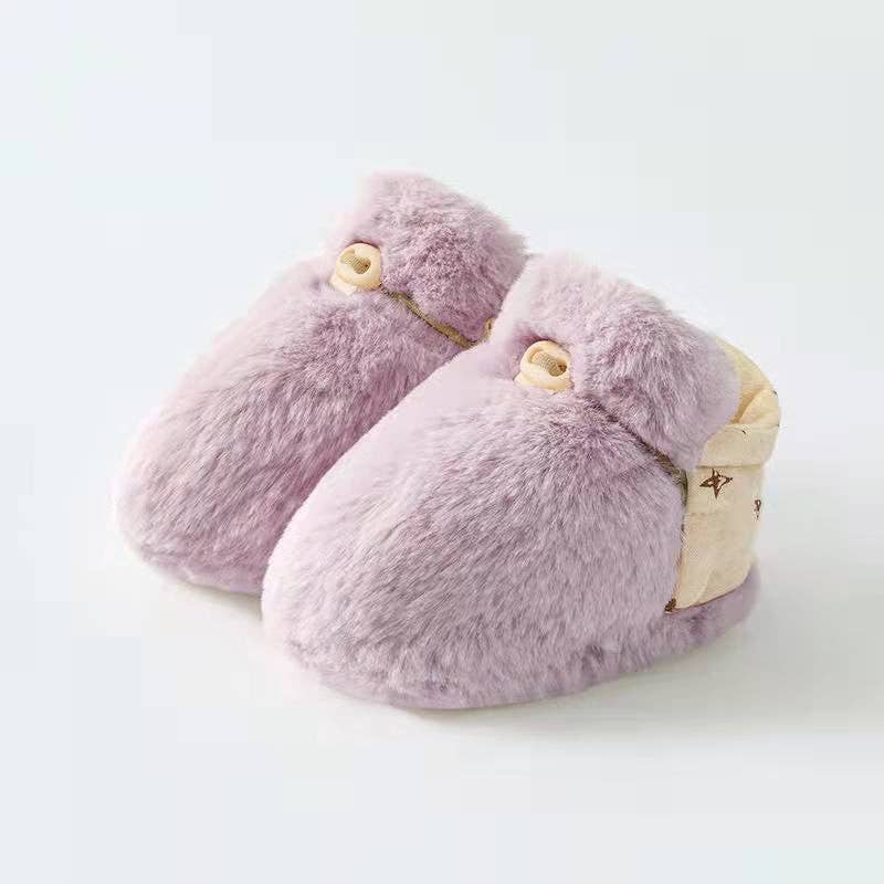 Newborn Baby Solid Color Plush Warm Shoes Outfits In Autumn: White / XS (0-6M) - Edwina Alexis