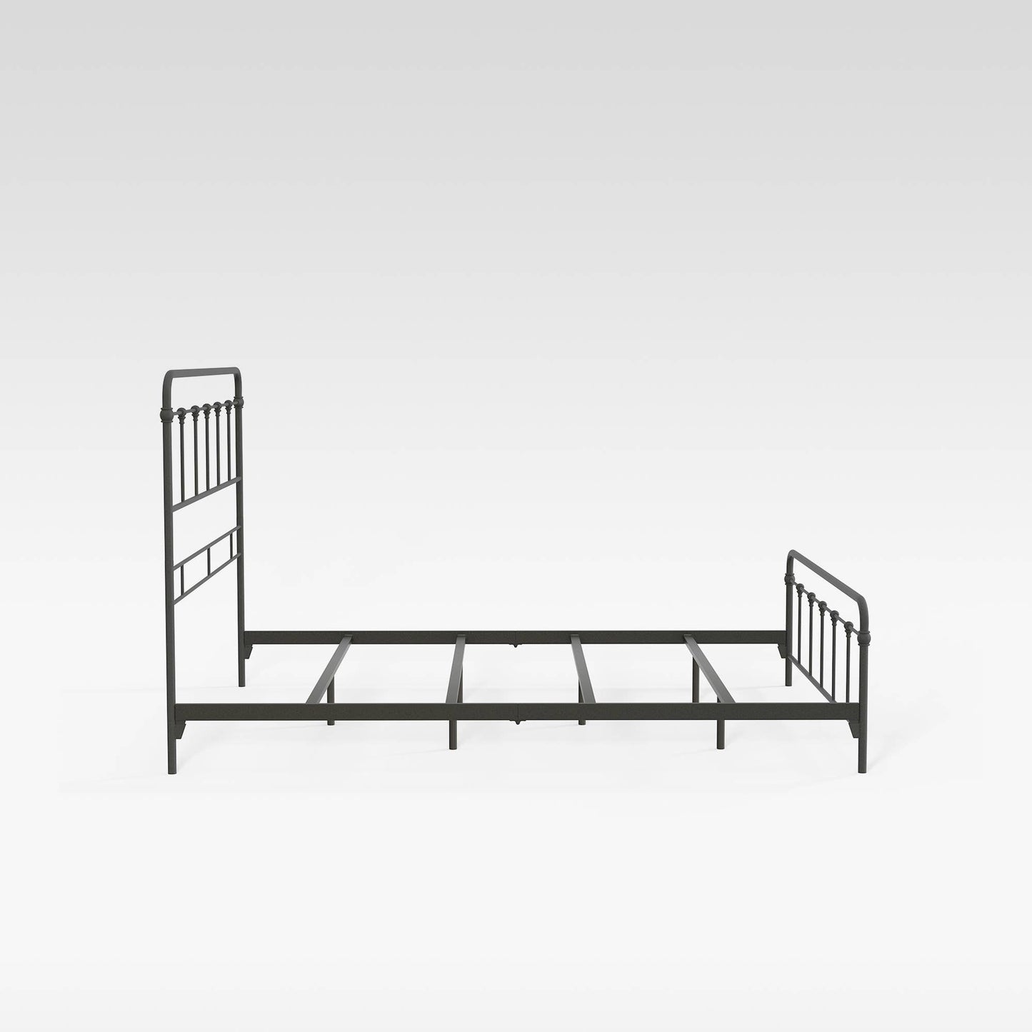 Vintage Style Black Finish Folding Bed Frame: Queen - Edwina Alexis