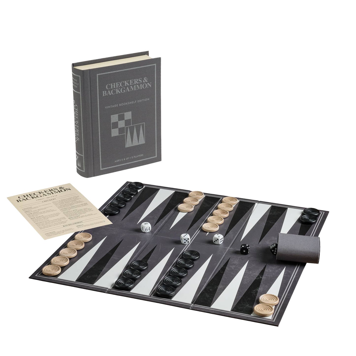 Checkers & Backgammon Vintage Bookshelf Edition - Edwina Alexis