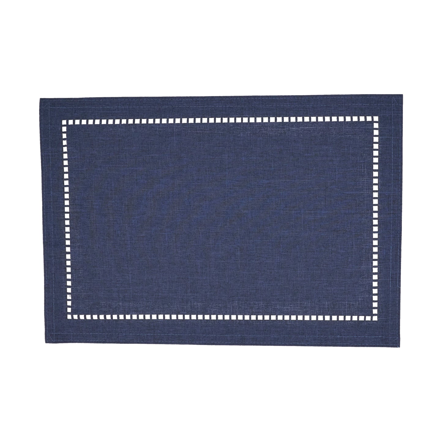 Laser-Cut Hemstitch Placemat: Navy Blue / 13"x19" - Edwina Alexis