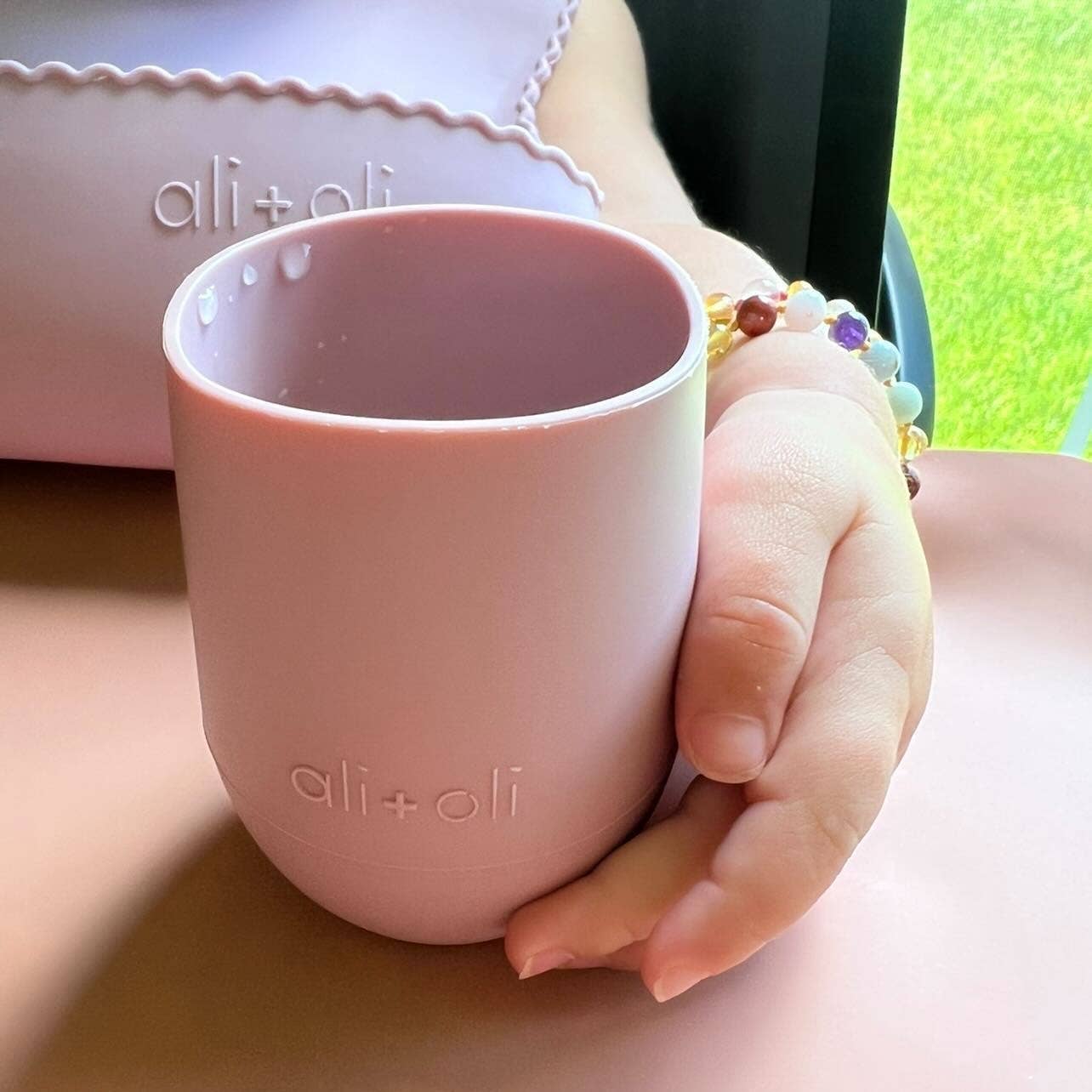Bunny Face Silicone Open Cup for Baby & Toddle (Misty Blush) - Edwina Alexis