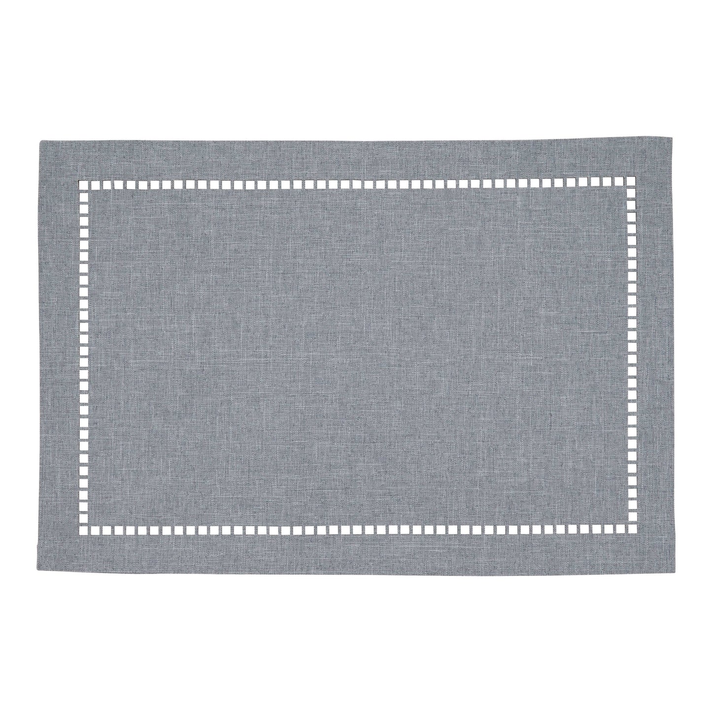 Laser-Cut Hemstitch Placemat: Navy Blue / 13"x19" - Edwina Alexis