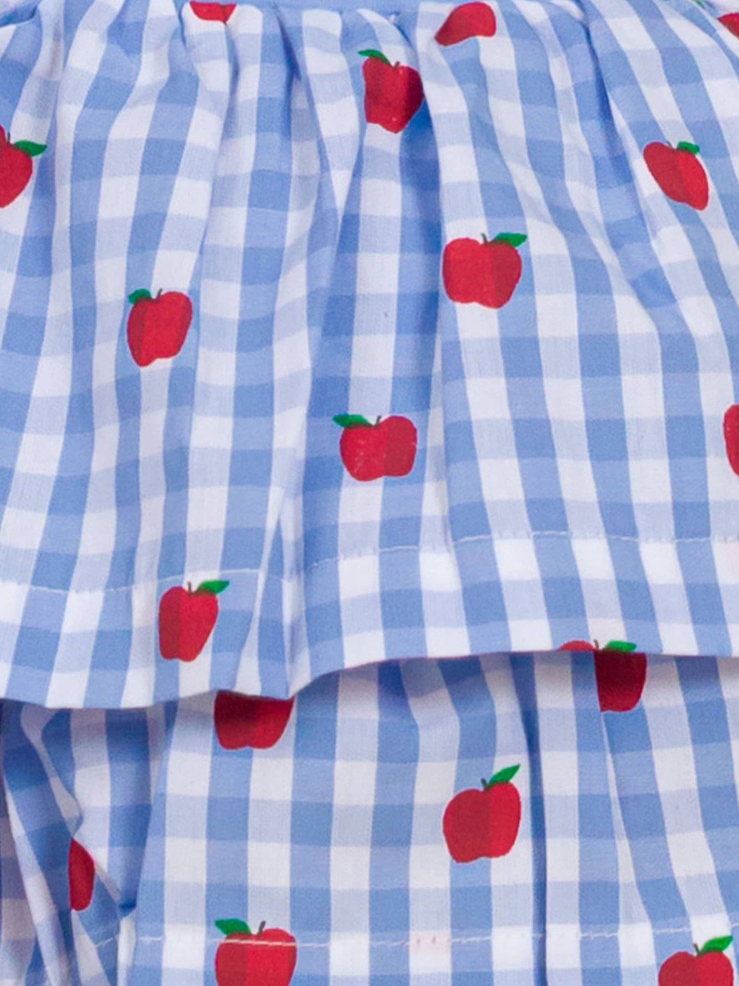 Baby Girls Apple Orchard Classic Gingham Short Sleeve Skirted Romper
: Blue / 12-18m