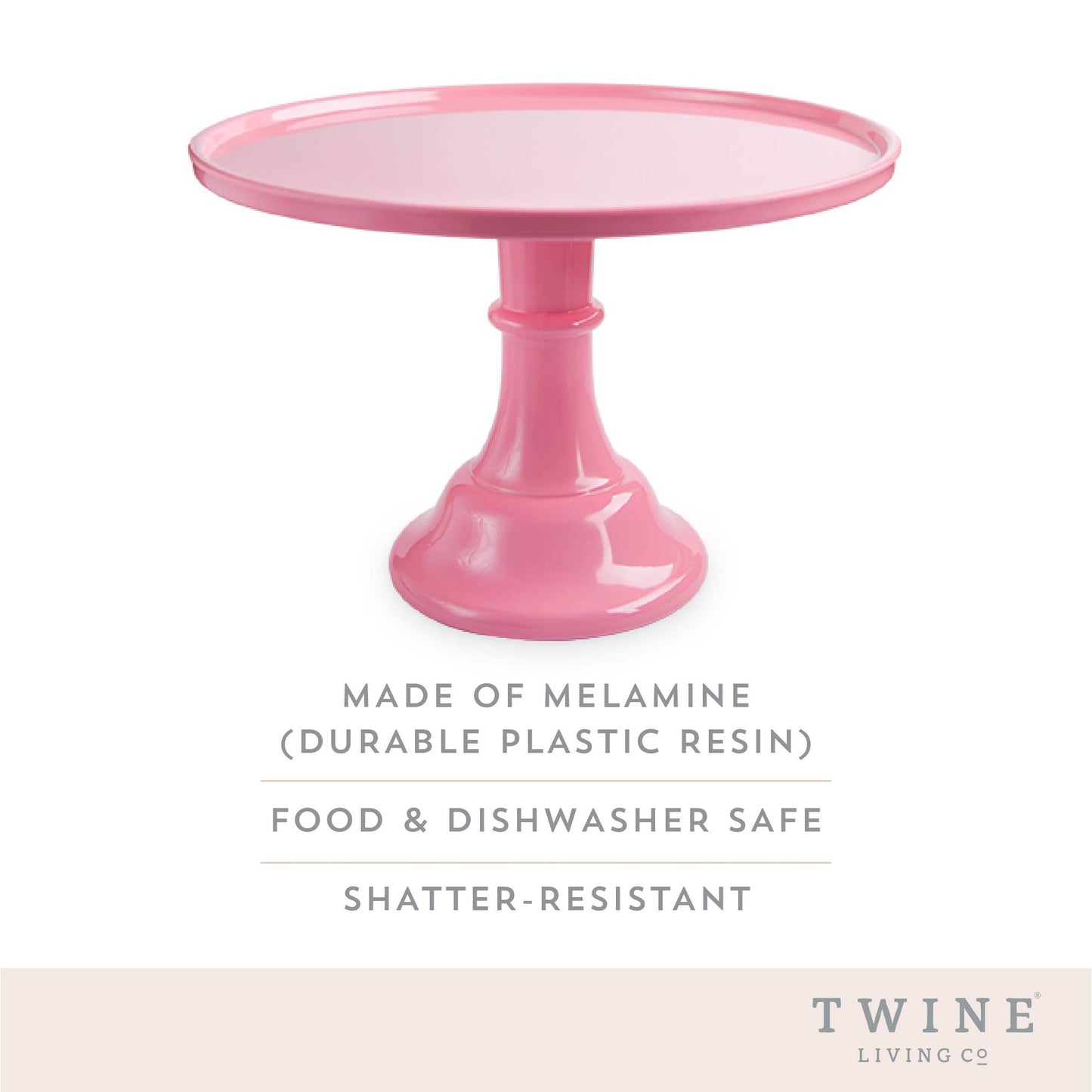 11.5" Collapsable Melamine Cake Stand - Pink - Edwina Alexis