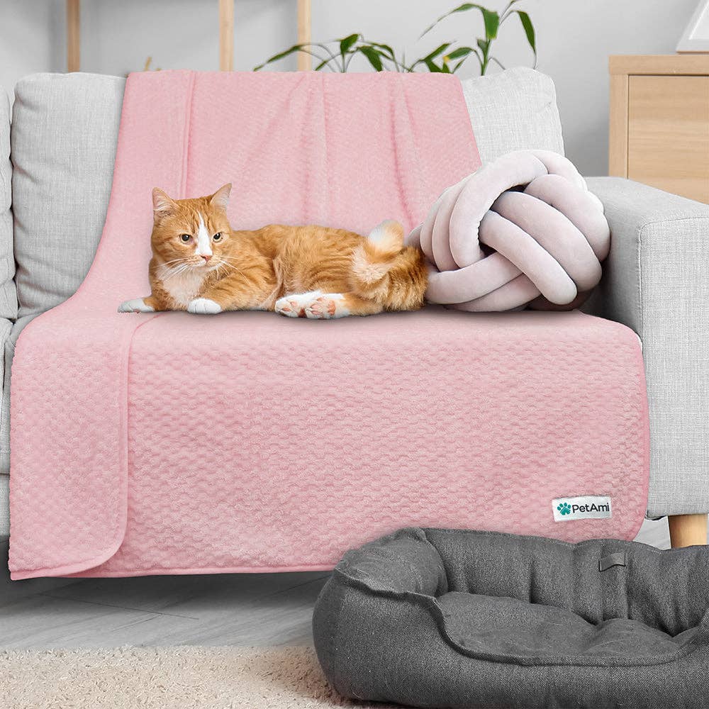 Waterproof Waffle Textured Pet Blanket: Taupe / X-Large - 60" x 80" - Edwina Alexis