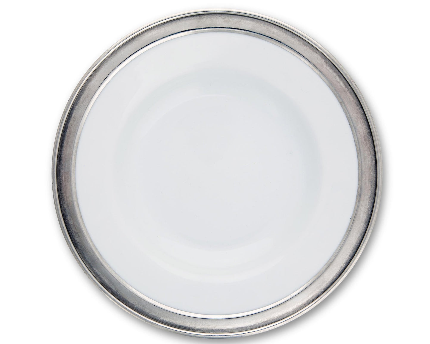 Classic Pewter Rim Dinner Plate - Edwina Alexis