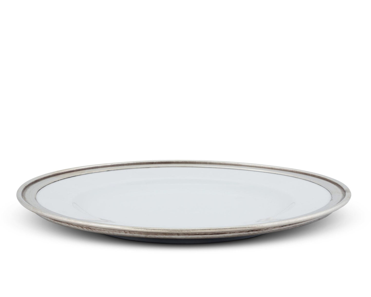 Classic Pewter Rim Dinner Plate - Edwina Alexis