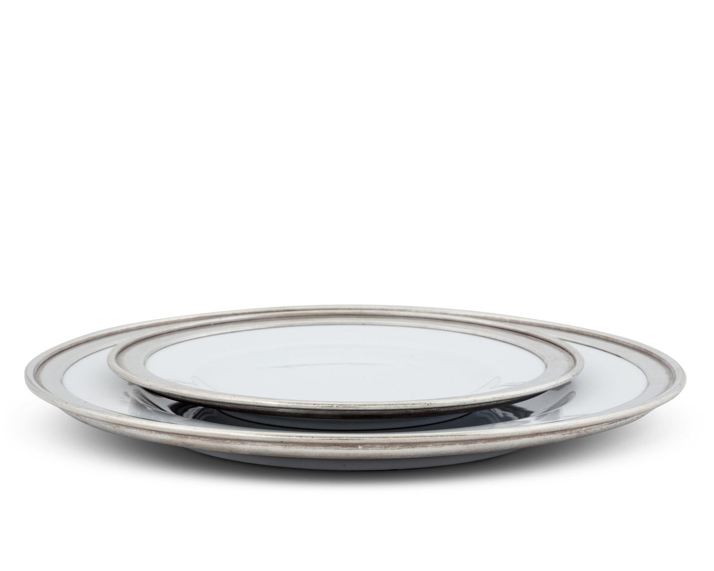 Classic Pewter Rim Dinner Plate - Edwina Alexis
