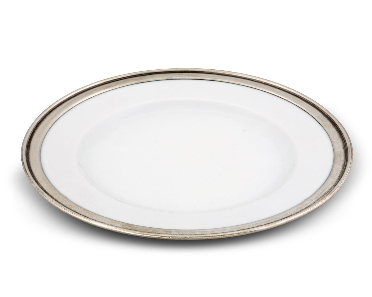 Classic Pewter Rim Dinner Plate - Edwina Alexis