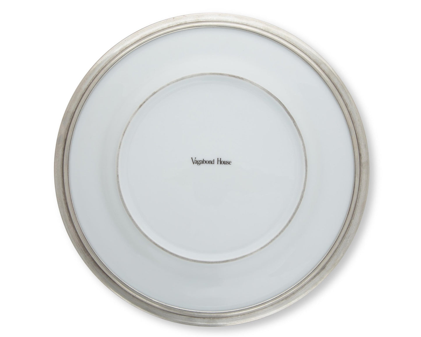 Classic Pewter Rim Dinner Plate - Edwina Alexis